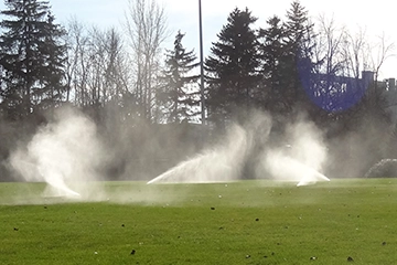Irrigation System Being Winterized