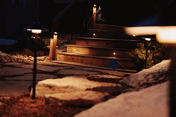Landscape Lighting in Yard